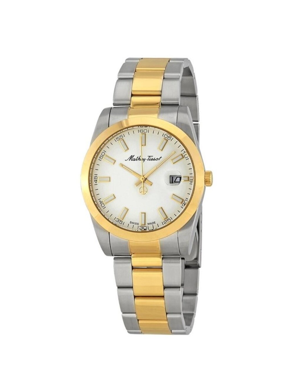 NWT Mathey-Tissot Mathey I Quartz White Dial Men's Watch